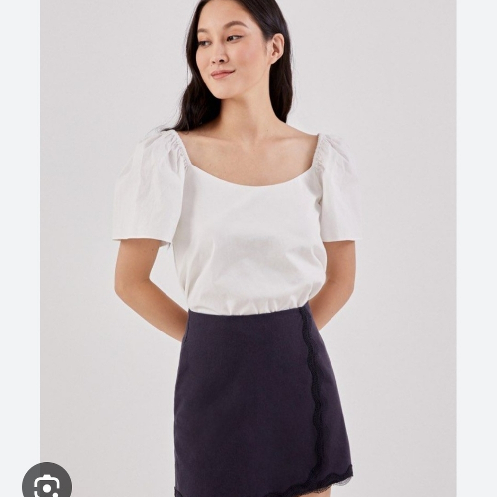 Love Bonito NWT White Butterfly Blouse
